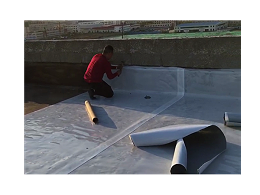 PE自粘防水卷材用于华兴工业园屋面防水工程